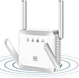 INMUA WLAN Repeater, AC1200 Dualband WLAN Verstärker für Steckdose,WiFi Repeater mit LAN Anschluss, kompatibel zu Allen WLAN Geräten, Weiß