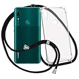 mtb more energy® Handykette kompatibel mit Huawei P Smart Z (6.59'') - schwarz - Smartphone Hülle zum Umhängen - Anti Shock Strong TPU C