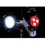 Fahrrad vorne Rücklicht, 1 Packung wasserdicht Fahrradlicht Front und Heck Silikon LED Fahrrad Licht Fahrradscheinwerfer Rücklicht mit Batterie (rot)
