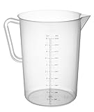 HENDI Messbecher, mit Skalierung, Bruchsicher, 5L, Polypropy