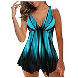 TSPRING Skirt Suit Women Mollige Frauen Bademode Bikini Knapp Damen Bikini Hose Hoch Geschnitten Bikini Set Teenager XXXL 01#B