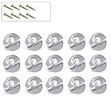 POHOVE 50-teiliges Glashalterungs-Set, Glastür-Halteklammern mit Schrauben, Glasscheiben-Halter, Glasschrank-Clips, transparente Spiegelhalter-Clips zur Befestigung von Spiegel-Schranktü