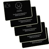 RFID Blocker Karte NFC Schutzkarte Blocking Card für Kreditkarten, Geldbörse, Personalausweis, Kreditkartenetui, EC (Black Premium 13,56 MHz, 5)
