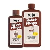 ruja Möbelpflege Set 1 L mit 500 ml | Holzpflege, Möbelpolitur und Fleckentferner in Einem | Für Möbel, Holzschrank, Holztisch, Türrahmen, Parkett, Treppe | ohne Wachs-, Silikon-, Lack- oder Farb