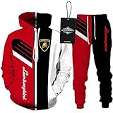 NIUFEITIANLE 2 stücke Unisex Lambo.RGhi.NI Hoodie + Hose Passen Jacken Erwachsene Einlegen Drucken Jumpsuit Stilvoll Sweatshirt Postleitzahl/C/XXXXL