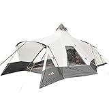 Skandika Outdoor Tipi Navaho für 5 Personen | Zelt mit Schlafkabine, eingenähter Zeltboden, wasserdicht, 5000 mm Wassersäule, bis 2,95 m Stehhöhe, Vorzelt | Für Camping, Glamping, F