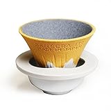 GOTOUCHI Wiederverwendbarer Keramik-Kaffeefilter, papierlos, japanischer wiederverwendbarer Kaffeefilter (gelb)