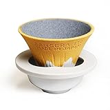 GOTOUCHI Wiederverwendbarer Keramik-Kaffeefilter, papierlos, japanischer wiederverwendbarer Kaffeefilter (gelb)