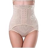 Damen Taillenformer Shapewear Figurenformend Miederslip Bauch Weg Stark Formend Body Shaper Figur Shaping Wast Trainer Mit Haken und Ösen Po Push Up Unterwäsche M