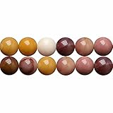 SKYBEADS Natürliche Picasso Jaspis Naturstein Perlen Runde 10mm zum Auffädeln 38cm Strang Approx 35 Stück