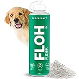 Silberkraft Flohpuder 500 ml, zuverlässige Flöhe bekämpfen, für Tierumgebungen von Hund, Katze, Nagetiere, effiziente und garantierte Flöhe abwehren, hilfreiches Anti-Floh-M