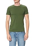 ESPRIT Herren Rundhals Basic T-Shirt, 350/KHAKI Green-New Version, S
