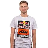 Red Bull KTM Emblem T-Hemd, Weiß Herren XX-Large T Shirt, KTM Racing Team Original Bekleidung & M