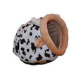 QIFFIY Katzenhaus Katzenhöhle Warm Nest Hundeschlafsofa Schlafsack Super Soft Hundebett Haustier-Haus-Katze-Bett-Hundematte Four Seasons Luxus Pet Supplies (Color : Cow, Größe : Medium)