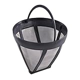 Xavax Dauer-Kaffeefilter Größe 4 (Dauerfilter für Filterkaffeemaschinen und Tee, Ø 12 cm, Höhe 10 cm, Edelstahlgewebe, wiederverwendbar, spülmaschinengeeignet) Permanent-F