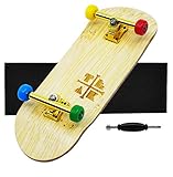 Teak Tuning Prodigy PROlific Griffbrett, 34 mm x 97 mm, handgefertigt, aus Bambusholz, O-Ring-Stimmung, 100D Polyurethan-Räder, Stahlsicherung