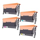 Tinnee 4pcs Toner CLT-404S, Ersatz für Samsung CLT-P404C CLT-K404S CLT-C404S CLT-Y404S CLT-M404S Tonerkartusche, Kompatibel für Samsung Xpress SL C480W C480FW C430W C430 C430 C480 C480 C480FN C483W