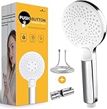 Duschkopf mit Schlauch, Magichome Duschkopf Handbraus mit Schlauch Handbrause Halterung Anti-Verstopft Druckerhöhend Brausekopf, Universal Duschbrause, 3 S