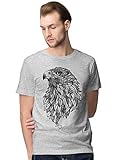 BLAK TEE Herren Hand Drawn Eagle Head T-Shirt S