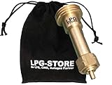 LPG-Store LPG GPL Autogas Tankadapter Acme Gasflaschen Propangas lang Adapter mit Stoffbeutel by