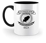 Galeriemode Bruche keine Therapie Ibiza - Zweifarbige Tasse -330ml-Schw