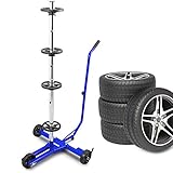 ms-point BITUXX® Stabiler fahrbarer Felgenbaum Reifenwagen Felgenständer Reifenständer Radwagen bis 355