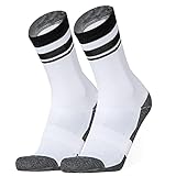ROKSOX Premium Sport Socken Weiß Schwarz Unisex atmungsaktive Laufsocken multifunktionale Sportsocken schnell trocknende Tennissocke ideale Passform für Damen & H