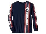 Converse Kids Boy's Long Sleeve Wordmark Graphic T-Shirt (Big Kids) Obsidian SM (7-8 Big Kids)