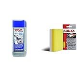 SONAX Xtreme BrilliantWax 1 Hybrid NPT, 250 ml & ApplikationsSchwamm (1 Stück) zum Auftragen und Verarbeiten von Polituren, Wachsen, Kunststoffpflegemitteln etc. | Art-Nr. 04173000