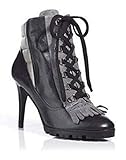 Apart - Stiefelette aus Leder in Grau Anthrazit Gr. 38