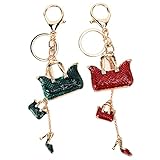 Frauen Schlüsselanhänger, Zinklegierung bringt Ihnen mehr Schönheit Funkelnder Schlüsselanhänger Anhänger für Geldbörse O