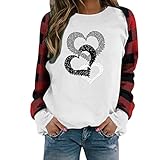 XTBFOOJ Damen Bluse GroßE GrößEn Tops V Ausschnitt Damen Lässiges Tshirt Damen Sommer Oberteile Sexy Tshirt Baumwolle Kleidung Textildruck Long Blusen Tunika Lang