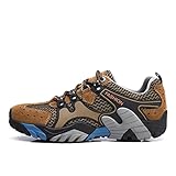 AONETIGER Wanderschuhe Herren Leicht rutschfest Outdoorschuhe Trekkingschuhe(Khaki,40)