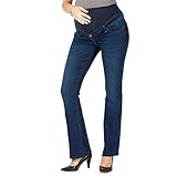 Mamajeans - Damen Hose Mutterschaft Bootcut Jeans - Made in Italy (Denim Blau 44 DE)