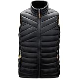 KXZD Herren Steppweste Weste Daunenweste Outdoor Winterweste mit Stehkragen Wintermantel Casual Daunenmantel Ärmellose Jacke Herrenweste Funktionsweste Übergangsjacke Komfortable All-Match-W