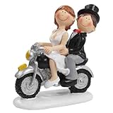 Hochzeitspaar auf Motorrad * Tortendekoration * Tortenfigur * Tischdek