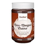 Xucker Nuss-Nougat-Creme, zuckerarm ohne Zuckerzusatz und ohne Palmöl, mit Erythrit, weniger süß, im Glas, 300 g