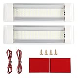 MaxAwe 2x 72 LED Innenbeleuchtung, 12V-80V Auto Innenleuchten mit ON/OFF Schalter, Innenraumlampe Dachbeleuchtung für Wohnmobil/Wohnwagen/LKW/Lieferwagen/Camper/Boot/Küche/B