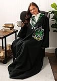 Harry Potter Gemütliche Überwurfdecke mit Ärmeln, 121,9 x 180,9 cm, Slytherin-Reg