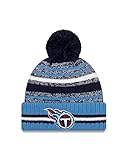 New Era Tennessee Titans Bommelmütze Beanie NFL Wintermütze American Football Sideline Blau Grau - One-S