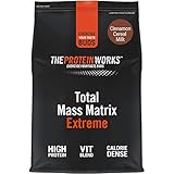 THE PROTEIN WORKS Total Mass Matrix Extreme Proteinpulver | Mass Gainer | Kalorienreicher Weight Gainer | Mit Glutamin, Creatin & Vitaminen | Zimt-Müsli-Milch | 1.325kg