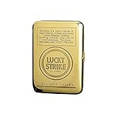 Mit Zigarettenetui 16 Vintage Kupfer Kamel Zigarettenetui Tragbare wasserdichte Metall Zigarettenetui 9,5x7cm,Lucky
