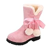 JDGY Schneestiefel Prinzessin Kurze Stiefel Kinderschuhe Mädchen Snow Boots Plus Samt Winterstiefel Winter Warme Winterschuhe Rutschfest Thermostiefel Outdoor Baumw