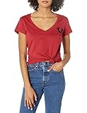 True Religion Damen Diamond Slim fit Short Sleeve V-Neck Tee T-Shirt, blau, X