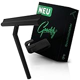 Gooddy®️ hochwertiger Duschabzieher – eleganter Duschabzieher Silikon (Schwarz) – Duschwandabzieher mit Halterung – Duschabzieher ohne bohren – Duschwand Halterung ohne Montage – Silikon Duschab