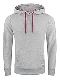 riverso Herren Kapuzenpullover RIVEnno Hoodie Sweatshirt Pullover Kapuze Kängurutaschen Regular Fit Einfarbig Baumwolle Grau 5XL, Größe:5XL, Farbe:Grey Melange Standard 1 (23200)