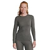 DANISH ENDURANCE Women's Merino Long Sleeved Shirt M Grey 1-Pack