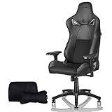 KARNOX Gaming Stuhl Drehstuhl Bürostuhl Schreibtischstuhl Ergonomischer Chefsessel Sportsitz mit und Lendenkissen H?henverstellbar 90-155° Verstellbarer Armlehne Zwei Jahre Garantie(BK-PU) …