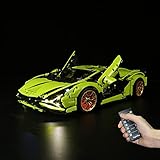 EAYOK LED Beleuchtungsset mit Fernbedienung für Lego 42115, Beleuchtungsset für Technic Lamborghini Sián FKP 37 Rennwagen (Lego-Modell Nicht Enthalten) - Fernbedienung V
