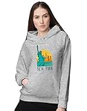 BLAK TEE Damen USA New York City Skyline Kapuzenp